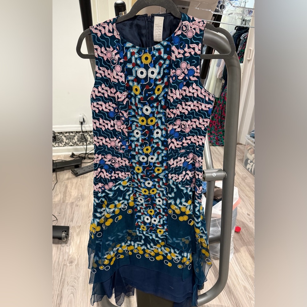 Peter Pilotto Sleeveless Dress with Pink and Yellow Accents